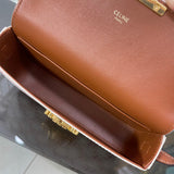 Side profile of chic structured women's handbag – women's premium purse