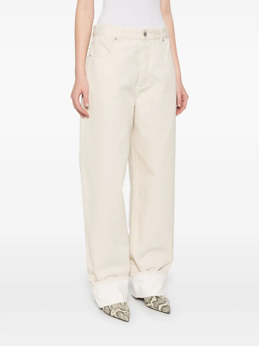 Bottega Veneta Jeans? Bottega Veneta Women Back Print Straight Leg Jeans Classic Everyday Designer Jeans