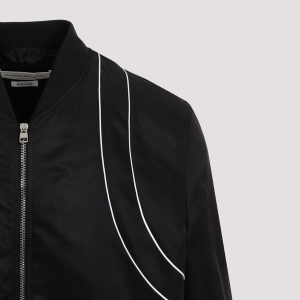 Alexander McQueen Jackets? Alexander Mcqueen Piping Harness Bomber Men Premium Casual Designer Jacket
