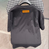 Side profile of Louis Vuitton cotton t-shirt with monogram-inspired silhouette