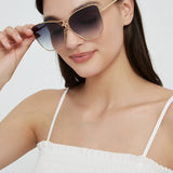 Close-up detail view of Louis Vuitton unisex sunglasses