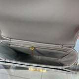 Handle and strap detail of chic polished women's handbag – women's everyday handbag