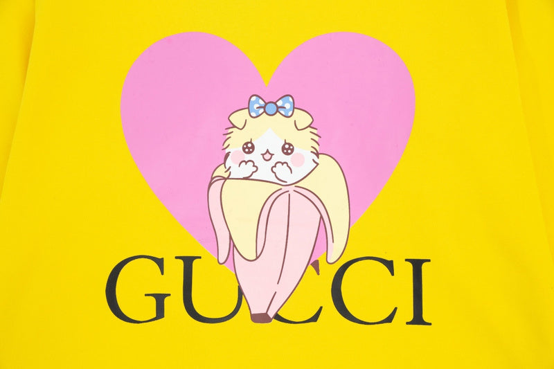 Flat lay presentation of Gucci luxury clothing with contemporary cut