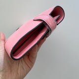 Side view of elegant structured handbag