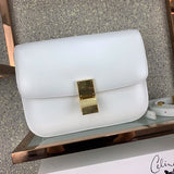 Side profile of chic premium women's handbag – women's luxury accessory