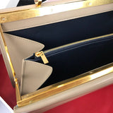 Side profile of refined modern women's handbag – women's designer-style accessory