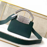 Interior view of structured everyday-luxe women's handbag – women's statement bag