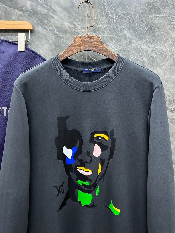 Full styled look of Louis Vuitton luxury clothing with tailored silhouette