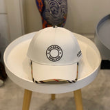 Close-up detail view of Burberry unisex cap