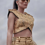 Close-up detail view of Louis Vuitton unisex sunglasses