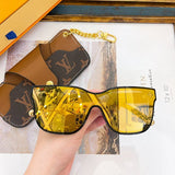 Lifestyle view of Louis Vuitton unisex sunglasses