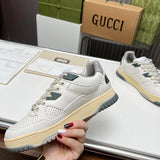 Gucci clean off-white luxury sneakers view 6 bold athletic profile