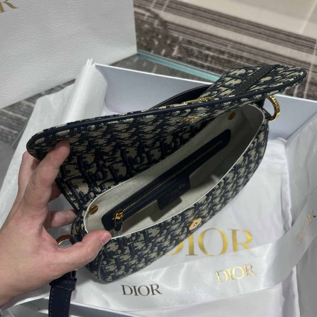 Front view of Christian Dior Small Besace Bag premium cd small besace bag