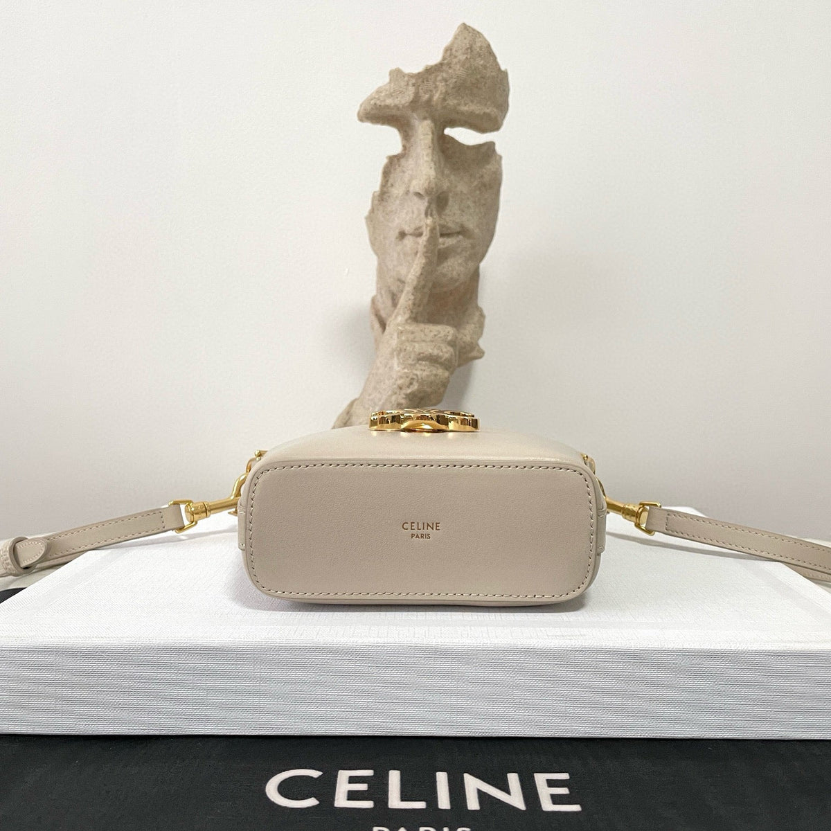 Celine Mini Bucket Louise Bag detail shot – designer craftsmanship and quality