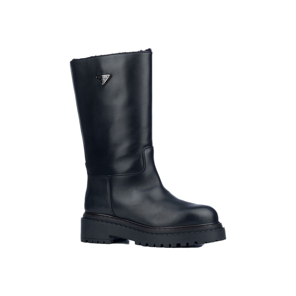 Prada premium boots detail and craftsmanship close-up