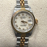 Close-up detail view of Rolex unisex watch