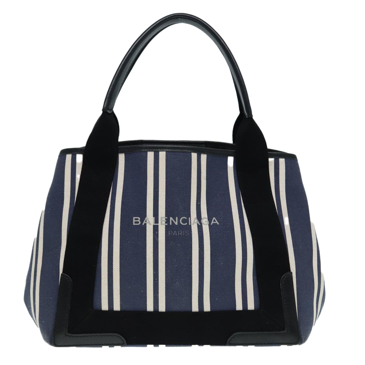 Balenciaga Navy Cabas Handbag | Luxury Canvas Tote Bag