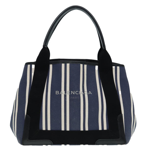Balenciaga Navy Cabas Handbag | Luxury Canvas Tote Bag