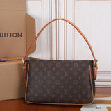  Polished tote bag carried on shoulder