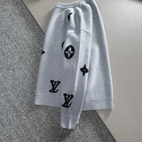 Side profile of Louis Vuitton luxury clothing with signature branding