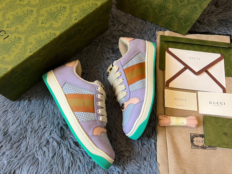 Gucci classic monochrome luxury sneakers view 8 heritage-inspired look
