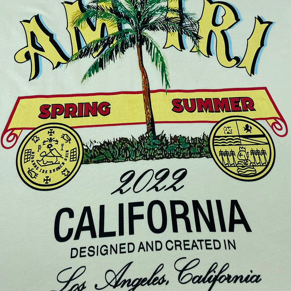 Close-up of Amiri t-shirt craftsmanship