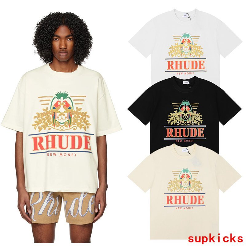 Back view of Rhude luxury clothing with relaxed-fit cut