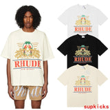 Back view of Rhude luxury clothing with relaxed-fit cut