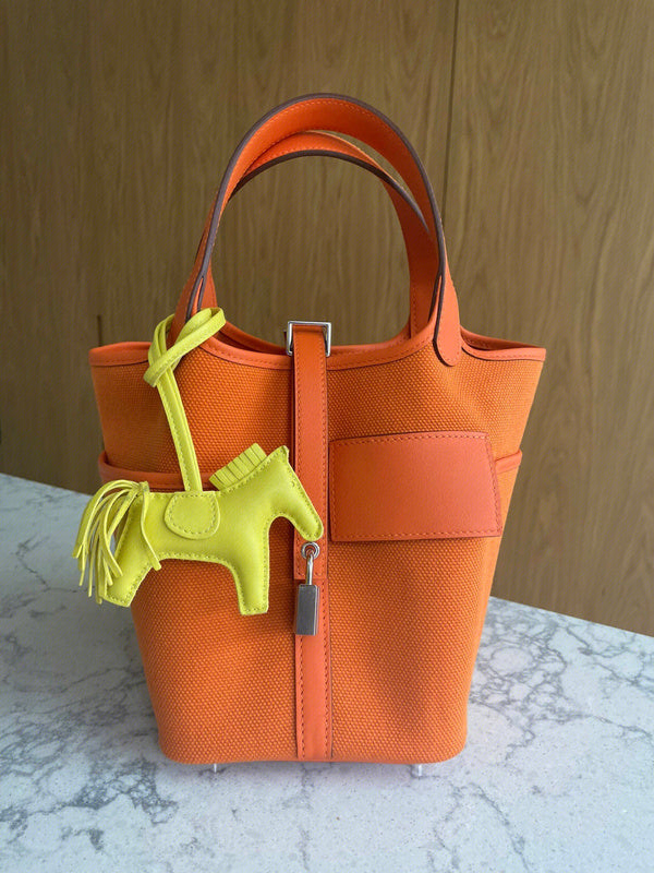 Side view of smart structured handbag