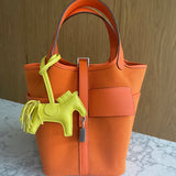 Side view of smart structured handbag