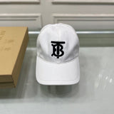 Close-up detail view of Burberry unisex cap