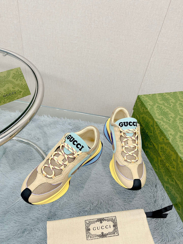 Gucci stone beige luxury sneakers view 8 classic court silhouette
