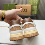 Gucci stone beige luxury sneakers view 4 chunky sole construction