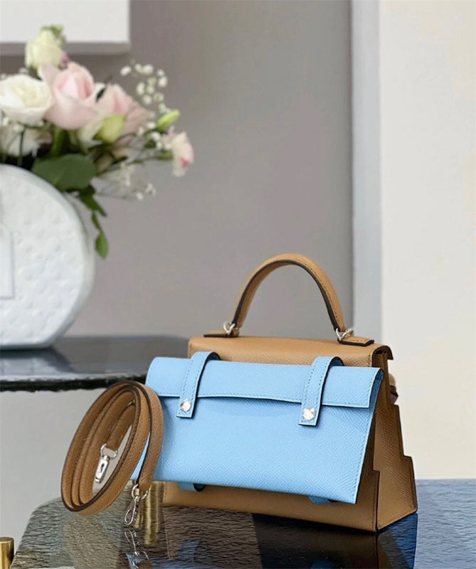 Close-up detail of understated bag design