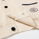 Side profile of Gucci luxury clothing with logo-detail design