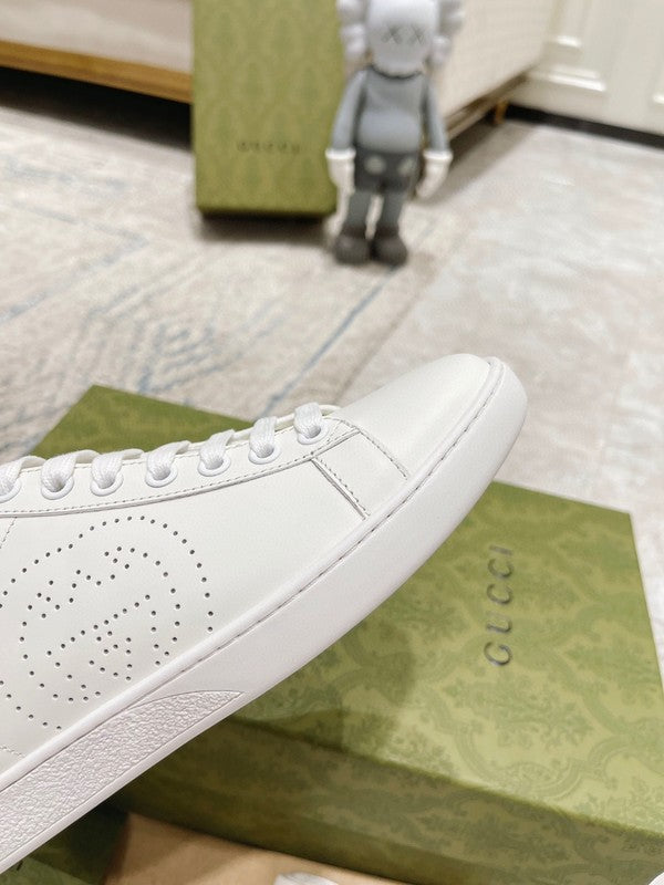 Gucci sneakers detailed view showing premium designer craftsmanship