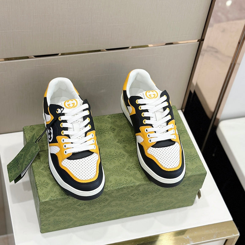 Gucci sneakers detailed view showing premium designer craftsmanship