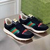 Gucci classic monochrome luxury sneakers view 8 heritage-inspired look