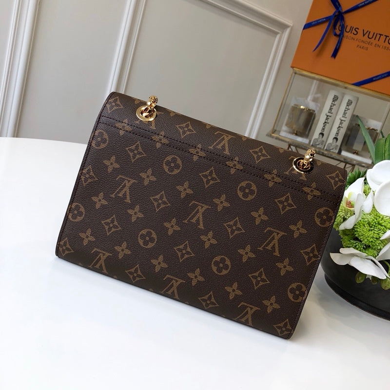 Back view of chic classic women's handbag – women's everyday handbag