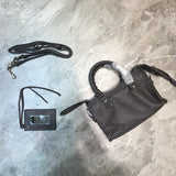 Bold Faux Leather Handbag - Everyday Elegance | Women's Premium Handbag #686 - close-up detail shot (image 3) of designer-inspired handbag