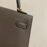 Side view of smart structured handbag