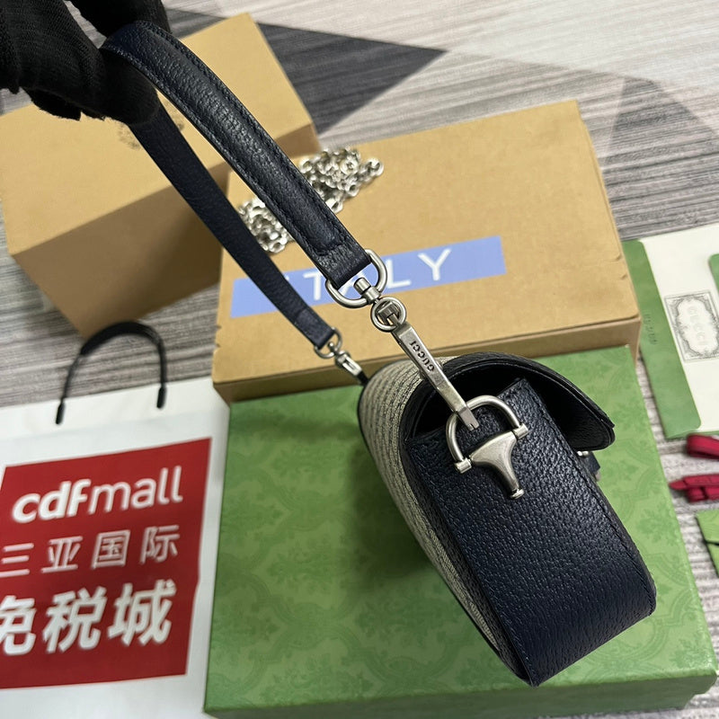 Side view of modernist structured handbag
