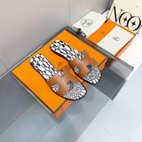 Hermès Nude Platform Sandals - Front View