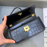 Contemporary Vegan Leather Handbag - Statement Silhouette | Women's Fashion Handbag #409 - styled full view (image 7) of designer-inspired handbag