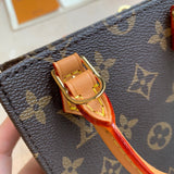 Side profile of sleek polished women's handbag – women's premium purse