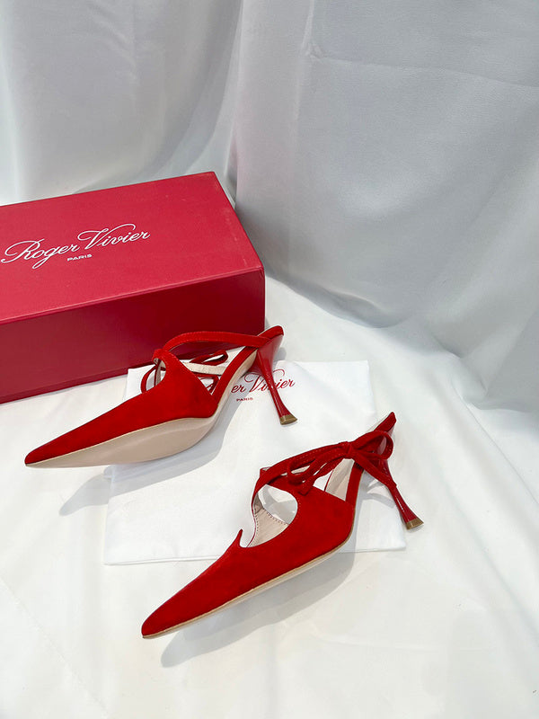 Roger Vivier luxury shoes close-up — premium authentic designer style