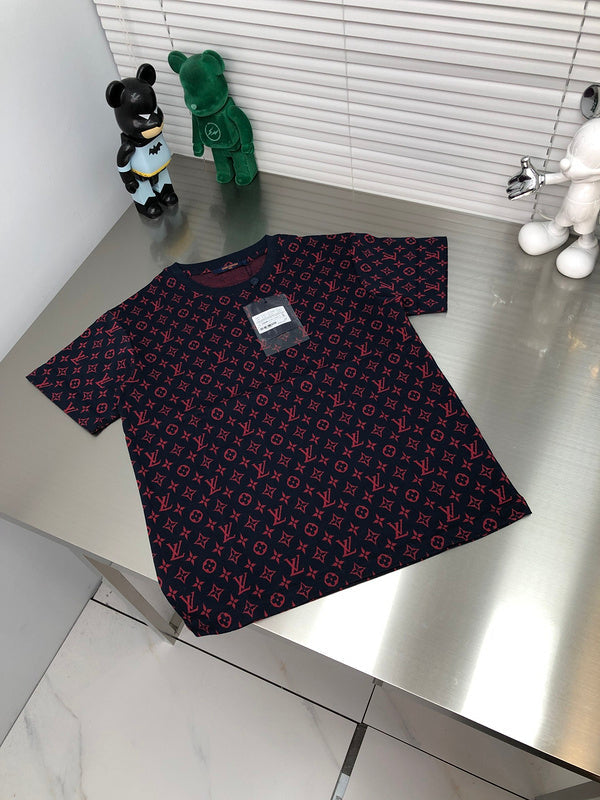 Back view of Louis Vuitton cotton t-shirt with label-forward styling