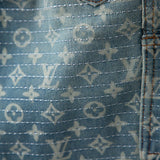 Flat lay presentation of Louis Vuitton luxury clothing with logo-detail design