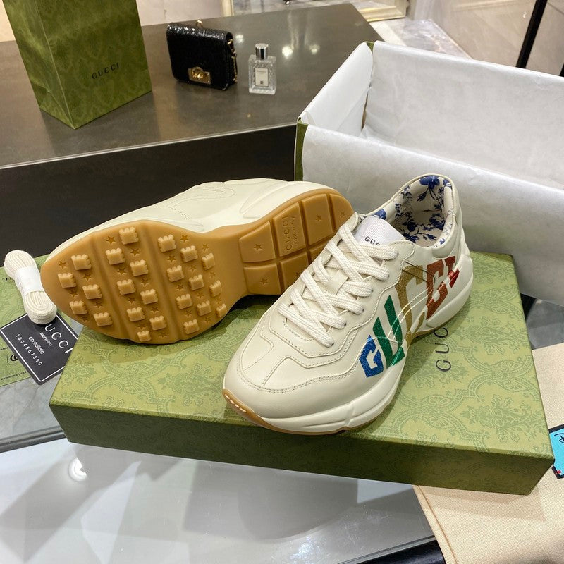 Gucci fresh white-and-black luxury sneakers view 4 signature lace-up style