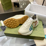 Gucci fresh white-and-black luxury sneakers view 4 signature lace-up style